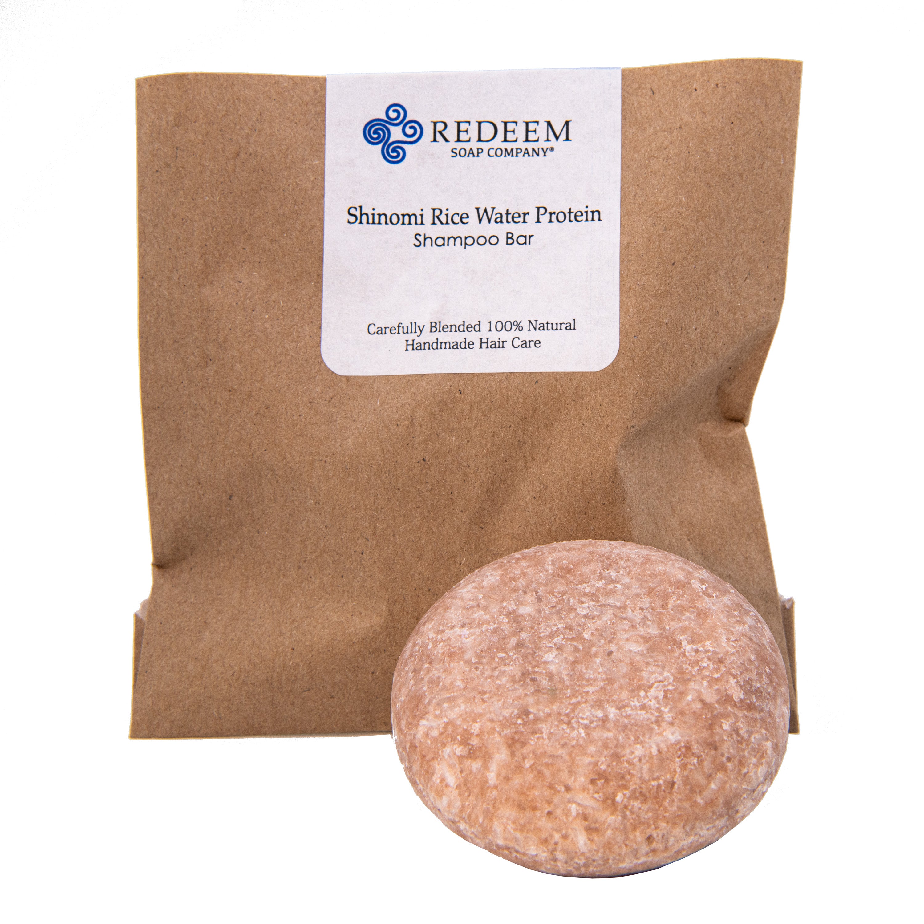 Redeem Soap Company Shinomi rice protein shampoo bar for lightweight hair care