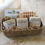 3 soap gift basket with tray