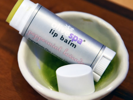 Natural olive oil lip balm peppermint lavender