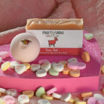 Bath bomb, rose scented, natural handmade soap. rosebud bath bomb